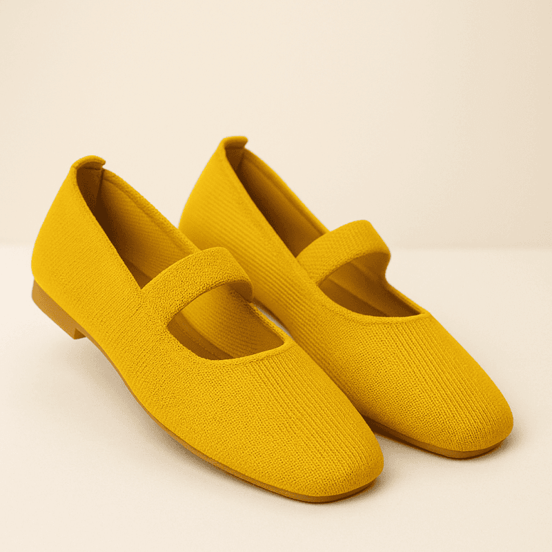 Mocassins Femme Colorées à Bride Jaune