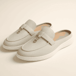 Mocassins Femme Confort en Suédine Gris