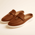 Mocassins Femme Confort en Suédine Marron