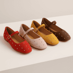 Mocassins Femme à Clous Dorés Rouge Gris Jaune Marron