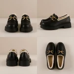 Mocassin Femme Fourré Épais-angles