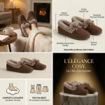 Mocassin Femme Hiver Fourré avec Nœud-benefit