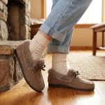 Mocassin Femme Hiver Fourré avec Nœud-modele