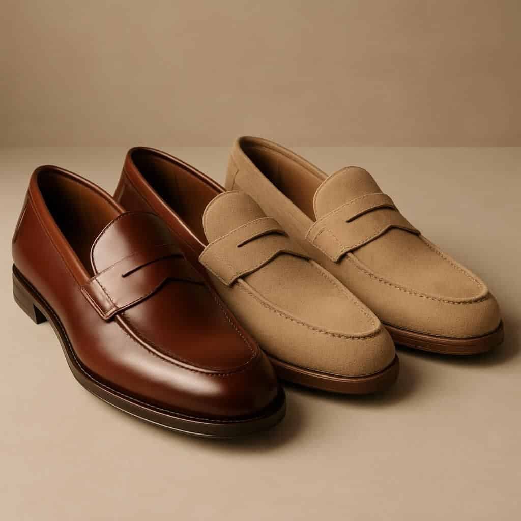 Découvrez les différences entre mocassins en cuir et en daim pour choisir la matière idéale et adopter un style élégant et raffiné en toute occasion.