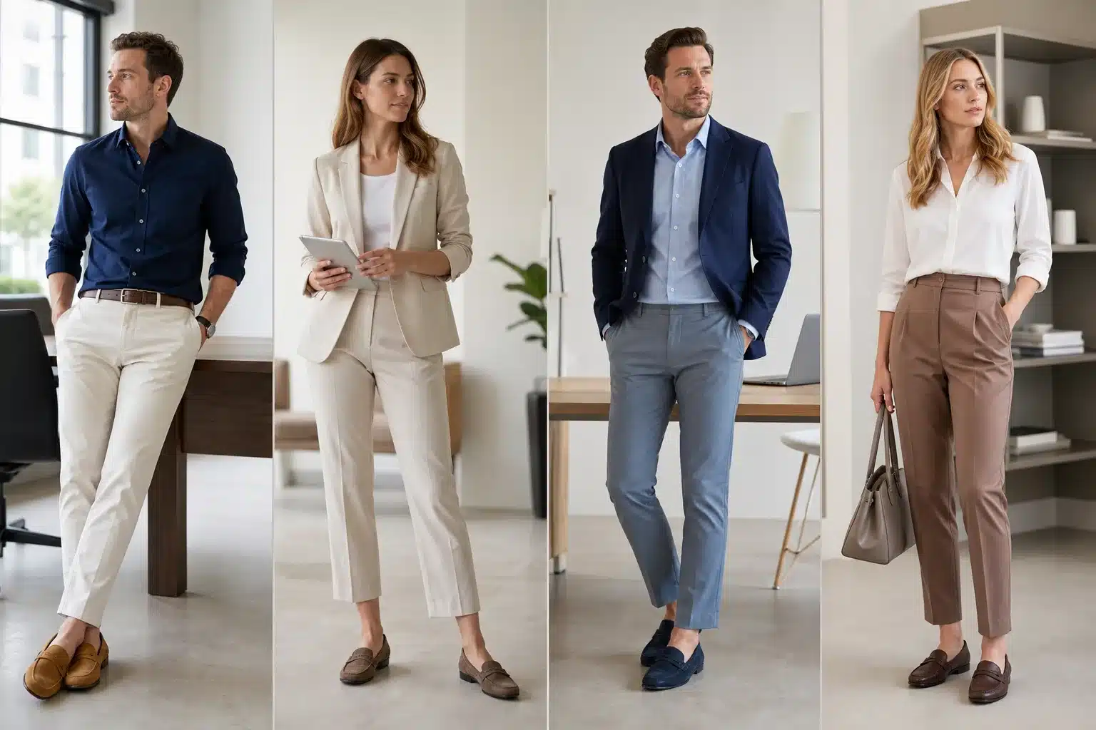 Chaussures mocassins élégants pour un look professionnel moderne