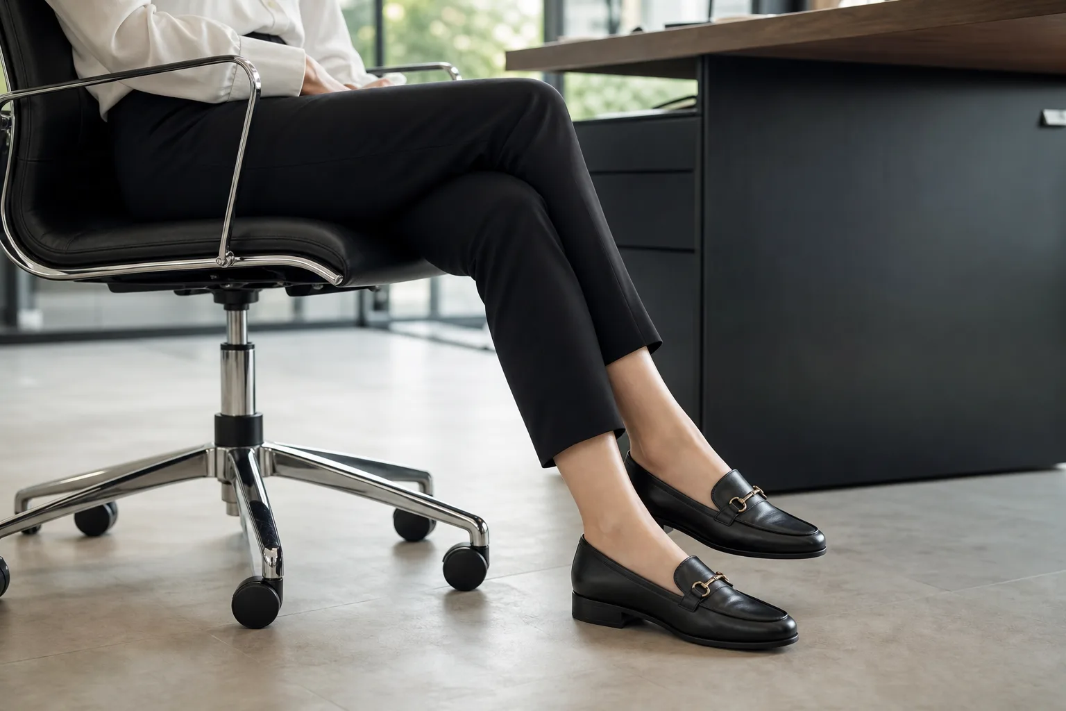 Chaussures mocassins noirs pour femme avec conseils de style