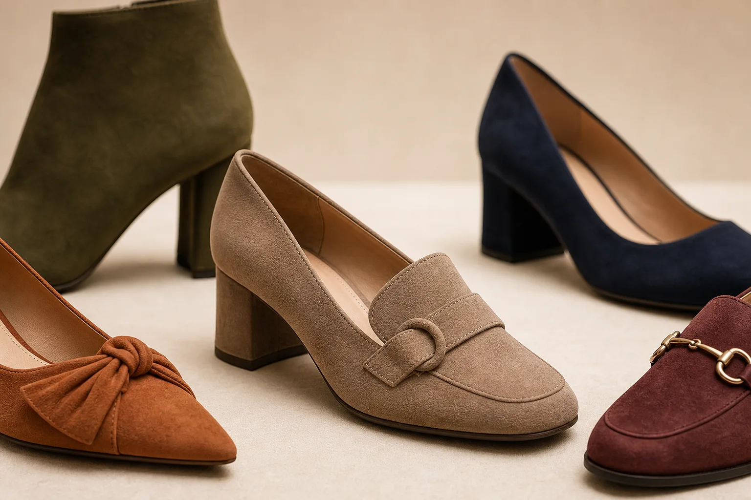 Cuir daim et nubuck pour chaussures femme élégantes et modernes