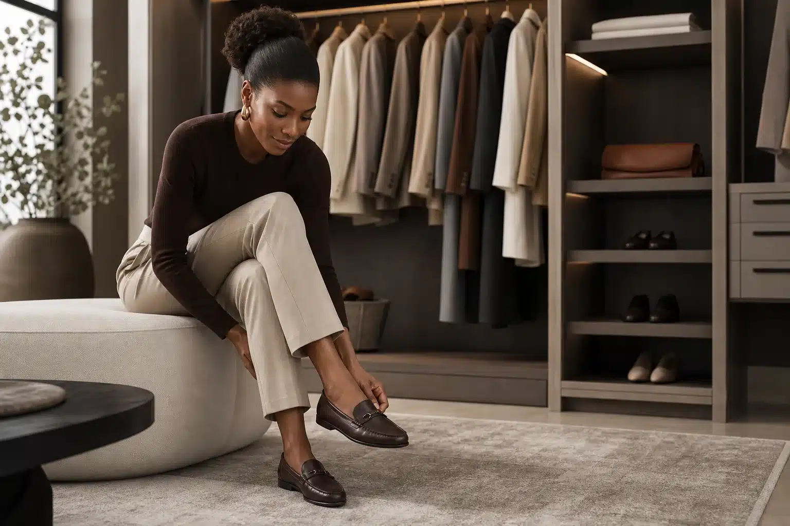 Garde-robe capsule minimaliste avec mocassins polyvalents élégants