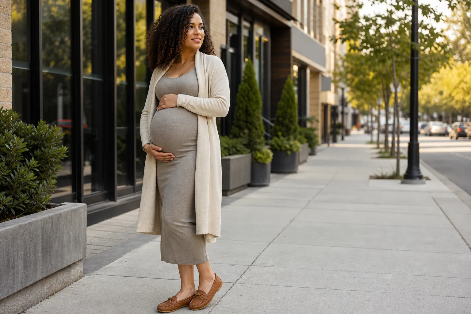 Chaussures mocassins confortables pour femme enceinte élégante