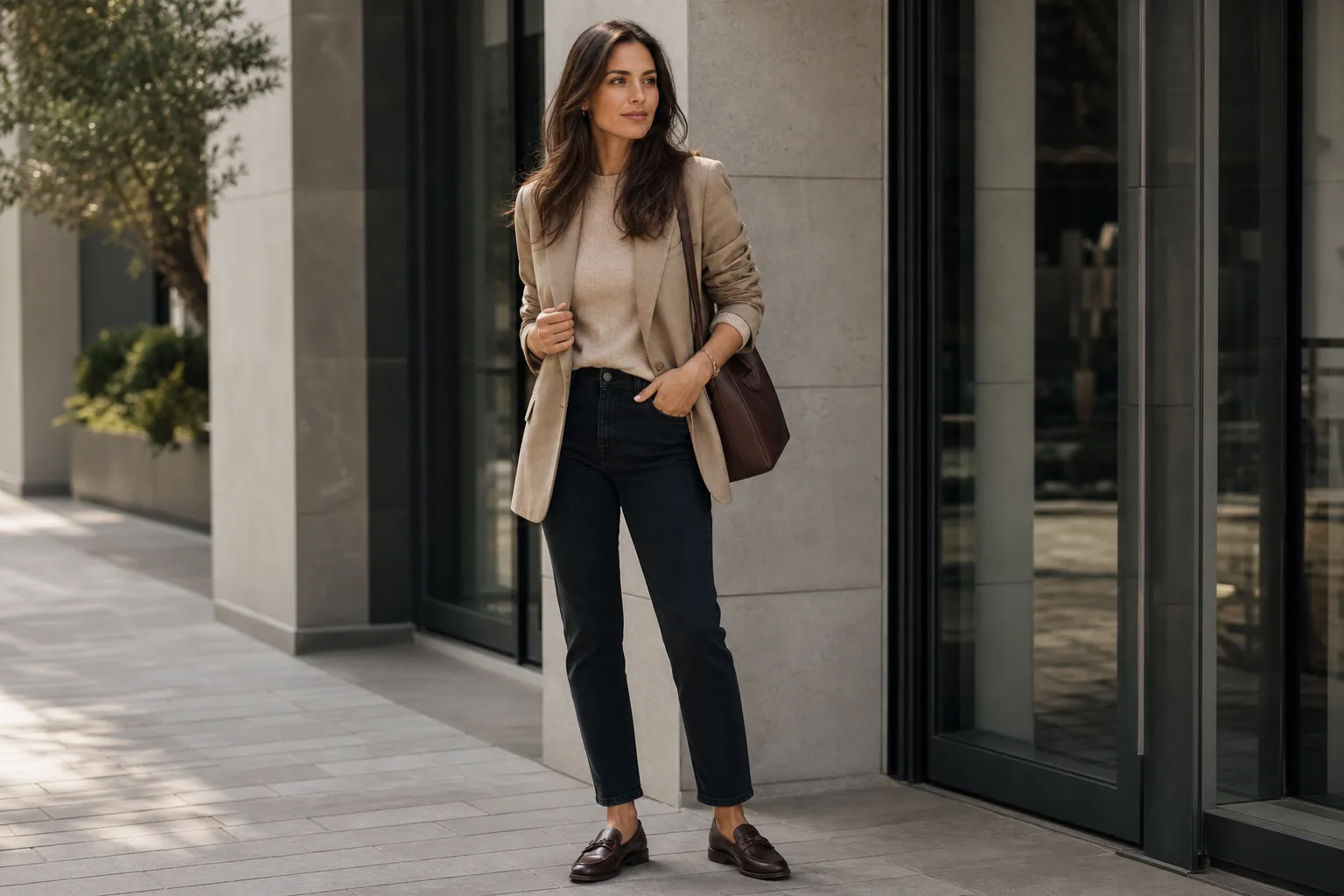 Chaussures mocassins élégants avec jean pour style moderne et tendance