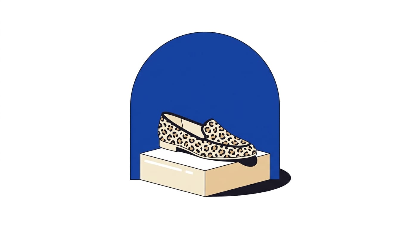 Abstract illustration for the article Chaussure leopard femme : 7 mocassins élégants à adopter