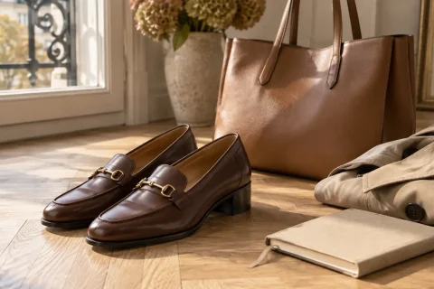 Mocassin femme penny loafer marron chocolat pour la rentrée 2026